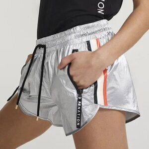 PE Nation Side Runner Short In Silver